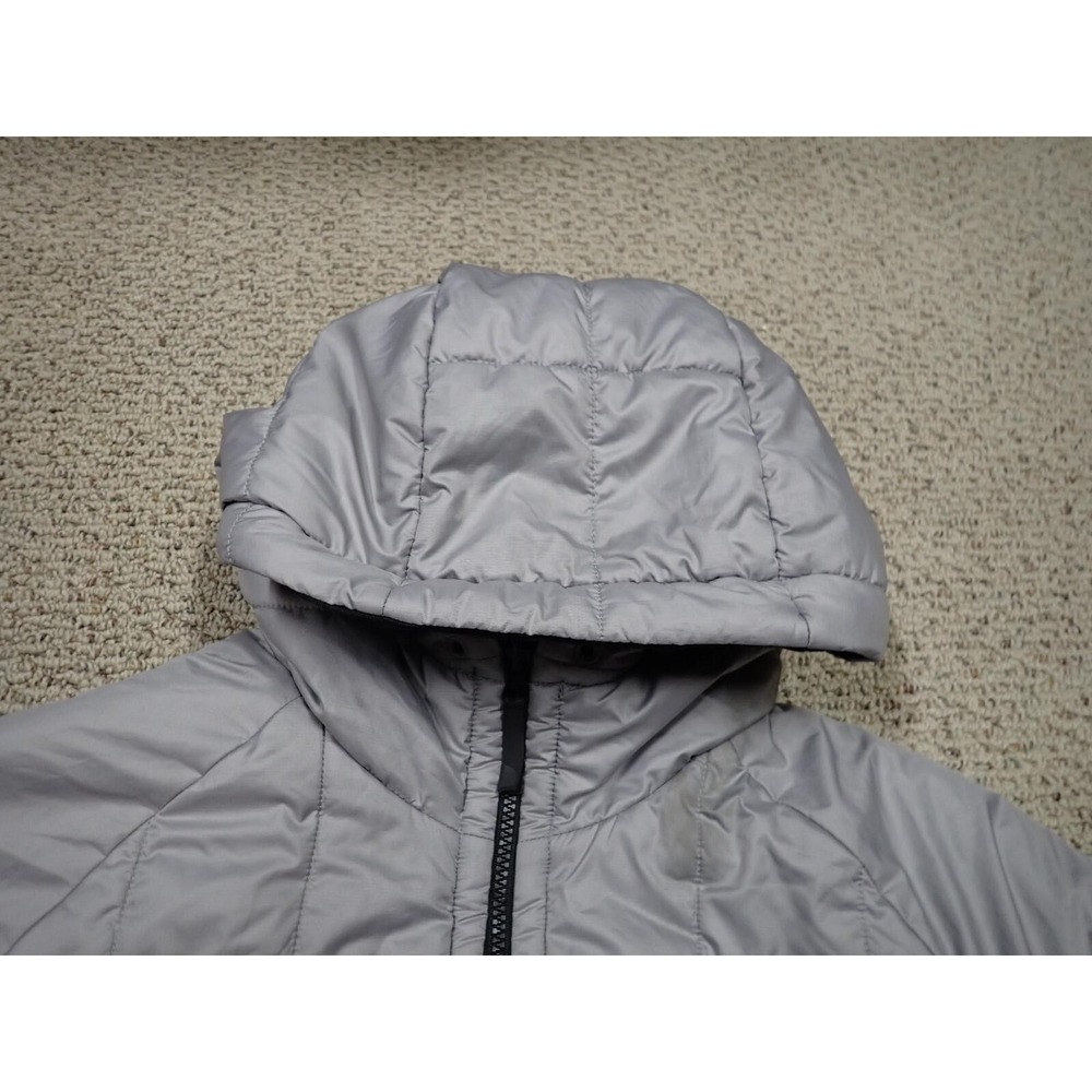 The North Face Reversible Jacket Mens XL Black Grey Good Quilted Hooded Puffer - Picture 8 of 15